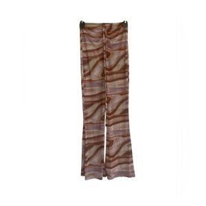 Stylerise mesh long marble print high rise pants Size Small